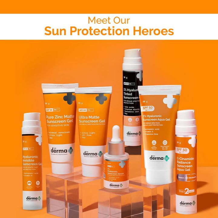 the derma co sunscreen range
