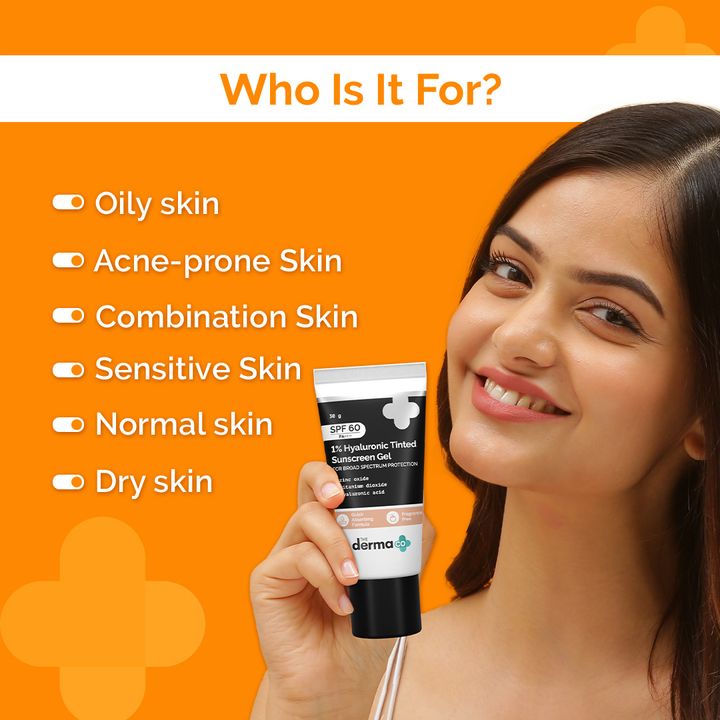 the derma co tinted sunscreen for oily , acne-prone skin.