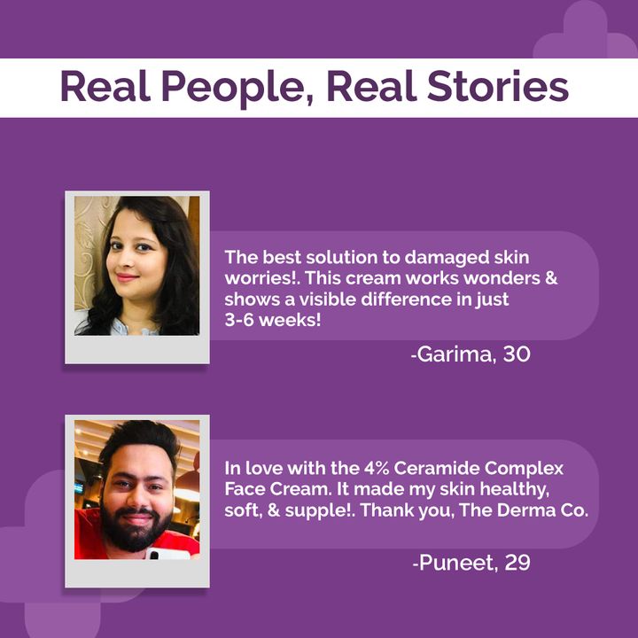 Real People Real Story Reviews of The Derma Co 4% Ceramide Face Cream 