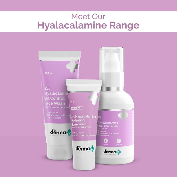 The Derma co hyla calamine lotion range