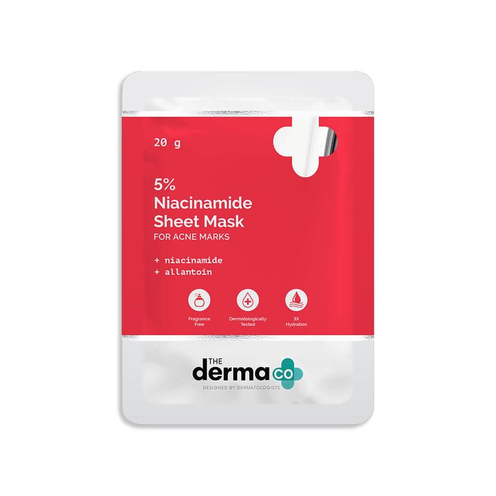 Quality 1st The Derma Facial Sheet Mask 30 Stück Mit Niacinamide | Gesichtsmasken Für Die Hautpflege