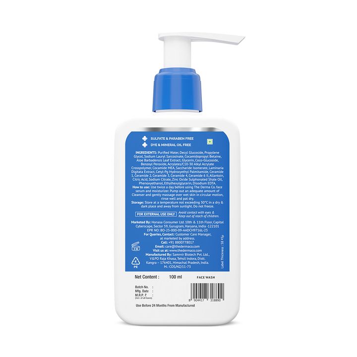 the derma co 2.5 benzoyl peroxide face wash