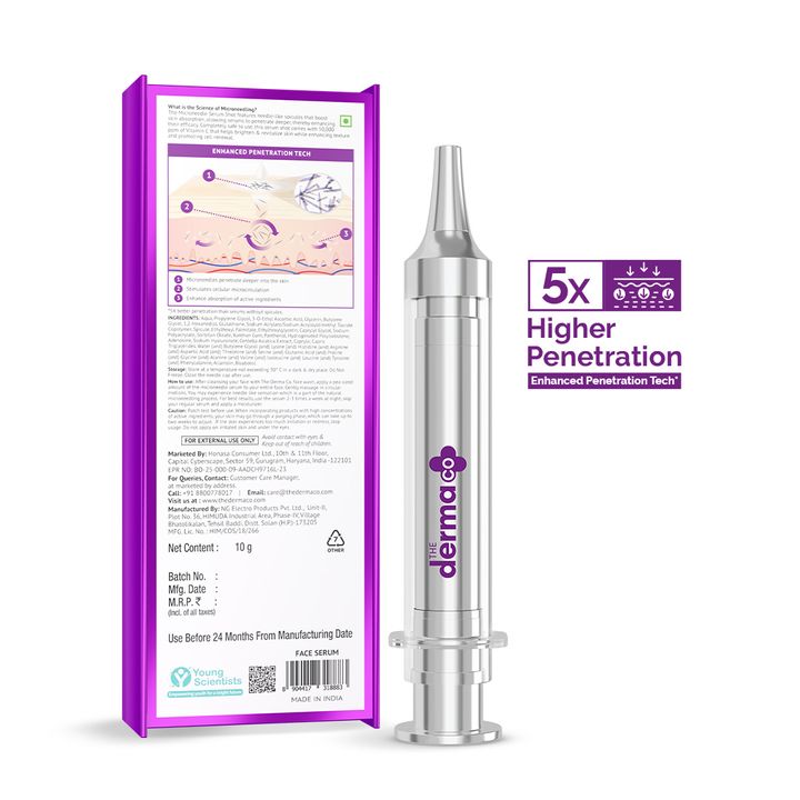 the derma co serum for microneedling with 50000 ppm vitamin c