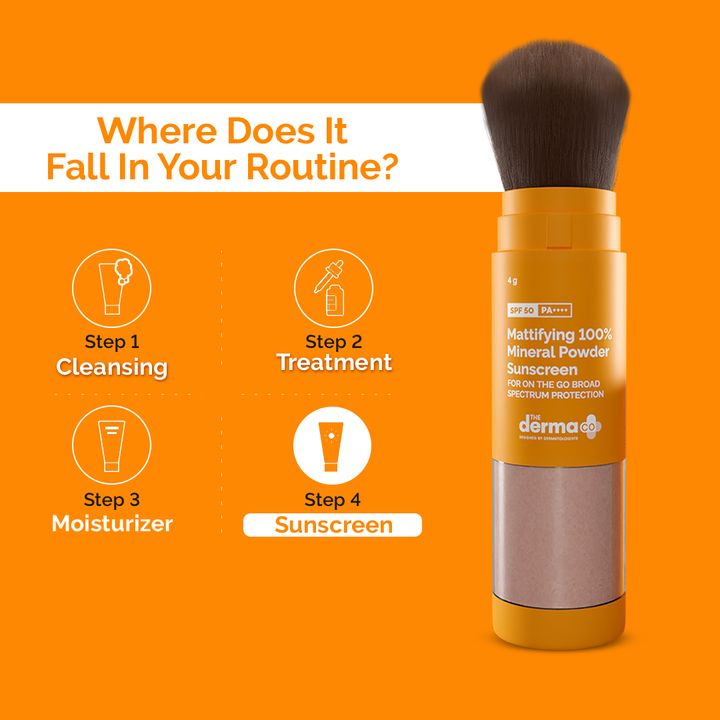 the derma co mineral based powder sunscreen to use in routine