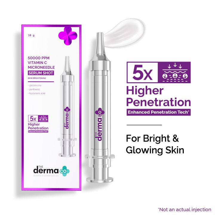the derma co microneedling serum with 50000 ppm vitamin c